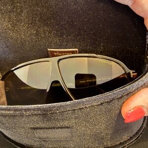Tom Ford Vladimir dark Havana Sunglasses. 65m